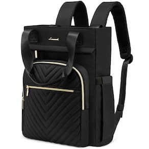 Mochila para laptop LOVEVOOK para mulheres 15,6" impermeável preta