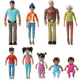 Conjunto Dollhouse People Beverly Hills Sweet Li`l Family x9
