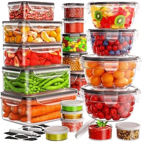 Recipientes de armazenamento de alimentos JSCARES 40 PCS herméticos com tampas de 20L