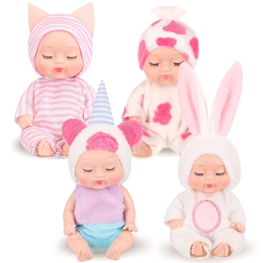 Mini bonecas Hanaive Lovely Style com roupas de animais de 11 cm
