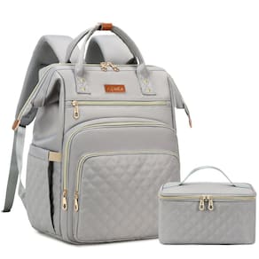 Mochila de almoço AIJIEKE para mulheres com laptop de 15,6" e bolsa térmica