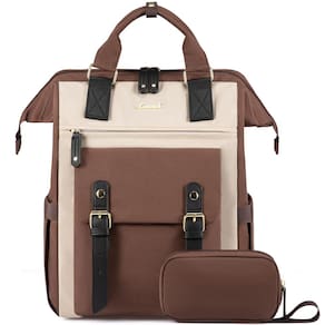 Mochila para laptop LOVEVOOK para mulheres, trabalho e viagens, café de 15,6"