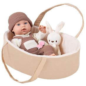 Baby Doll UZIDBTO 12 com berço, acessórios de 3 anos ou mais