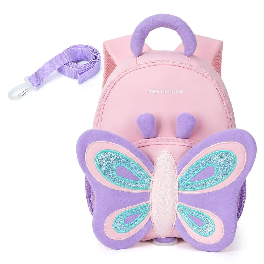 Mochila infantil Mommore Butterfly Girls 2-4 resistente à água