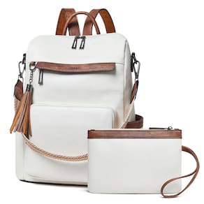 Mochila para laptop Shrie Vegan Leather 15,6" para mulheres