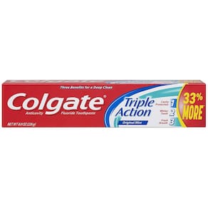 Pasta de dentes Colgate Triple Action Mint 240 ml (pacote com 6)