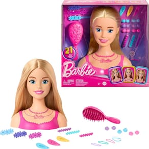 Boneca Barbie Styling Head com 20 acessórios coloridos