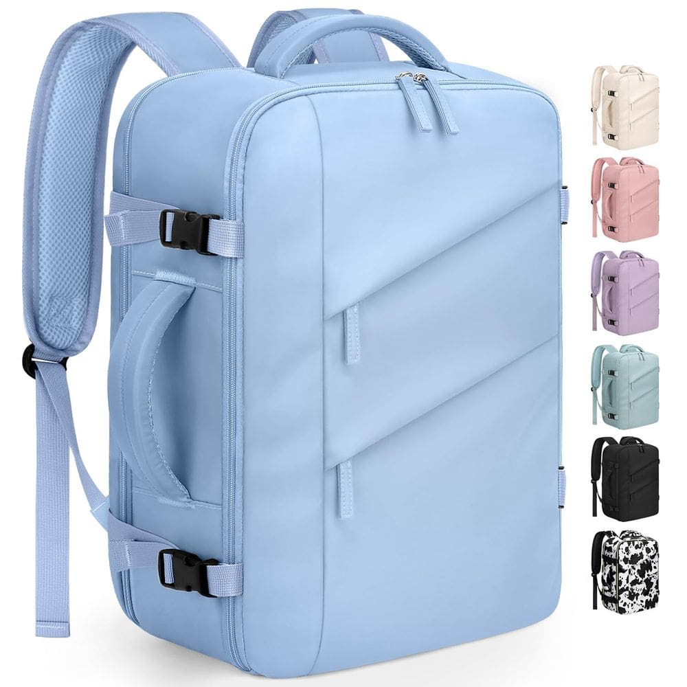 Mochila de viagem Capolo impermeável para mulheres e homens, laptop de 15,6”