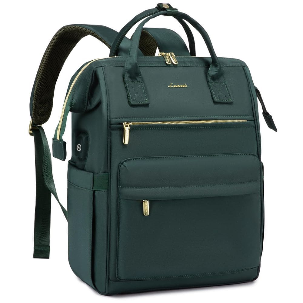 Mochila para laptop LOVEVOOK para mulheres de 17 polegadas para trabalho e viagem verde