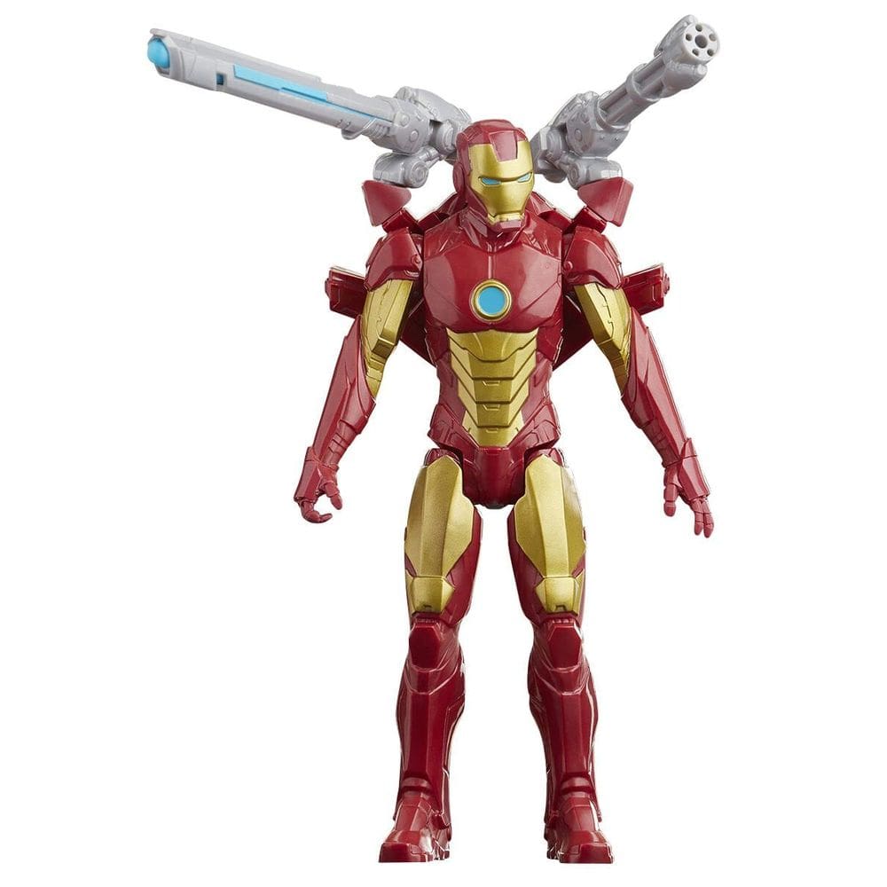 Boneco de ação Avengers Marvel Titan Hero Homem de Ferro 30 cm com acc