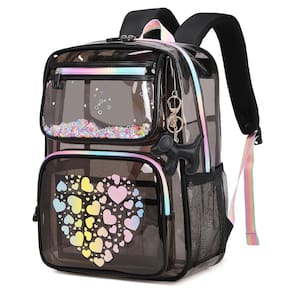 Mochila transparente MOONBABY Lovely para crianças em idade escolar e meninas