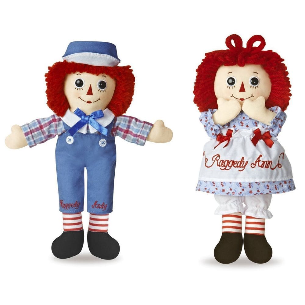 Bonecas Aurora Raggedy Ann e Raggedy Andy 30 cm Pacote de 2