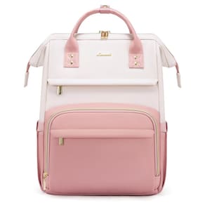 Mochila de couro LOVEVOOK para mulheres com bolso para laptop de 15,6"