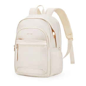 Mochila de viagem LIGHT FLIGHT para mulheres, laptop de 15,6", bege