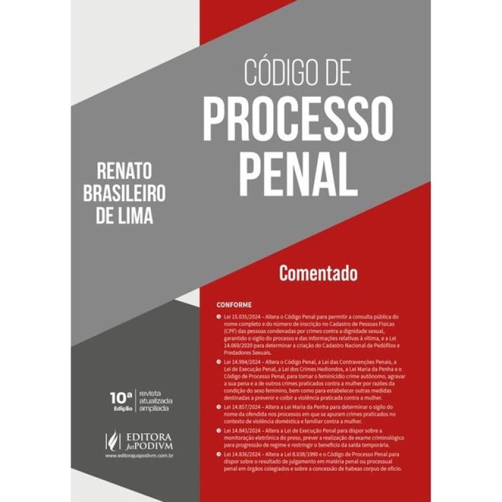Código De Processo Penal Comentado - 2025