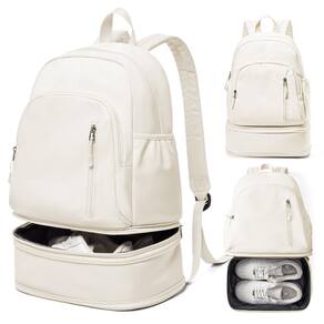 Mochila de ginástica VENATIN para mulheres e homens, impermeável, bege