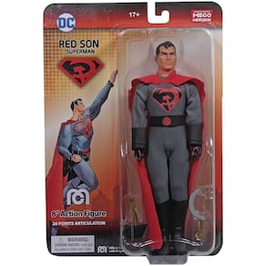 Prévias do boneco de ação Mego DC Heroes RED Son Superman 20cm