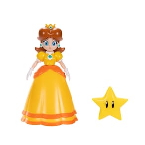 Boneco de ação Nintendo Super Mario Daisy 10 cm com acessório Star