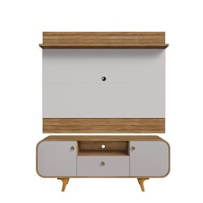 Painel com Rack para Tv até 65 Polegadas Aruana Cinamomo/Off-White