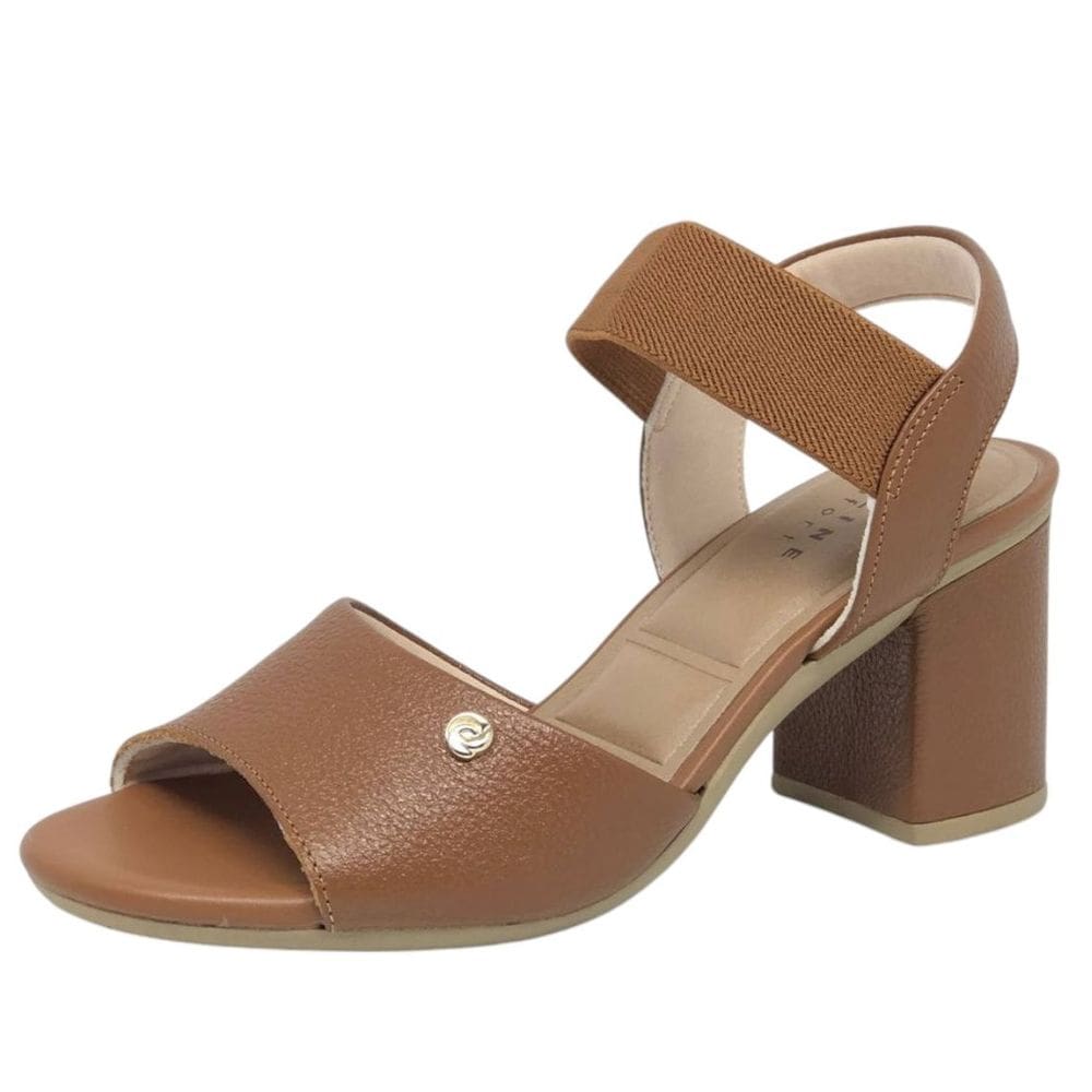 Sandália Feminina Salto Médio Casual Comforto Lia Line