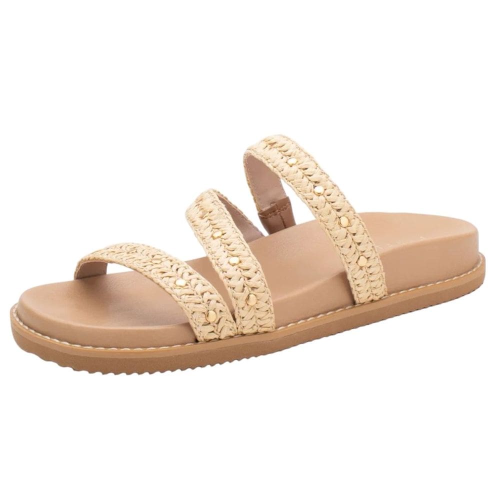 Chinelo Feminino Papete Flatform Palha Conforto Lia Line