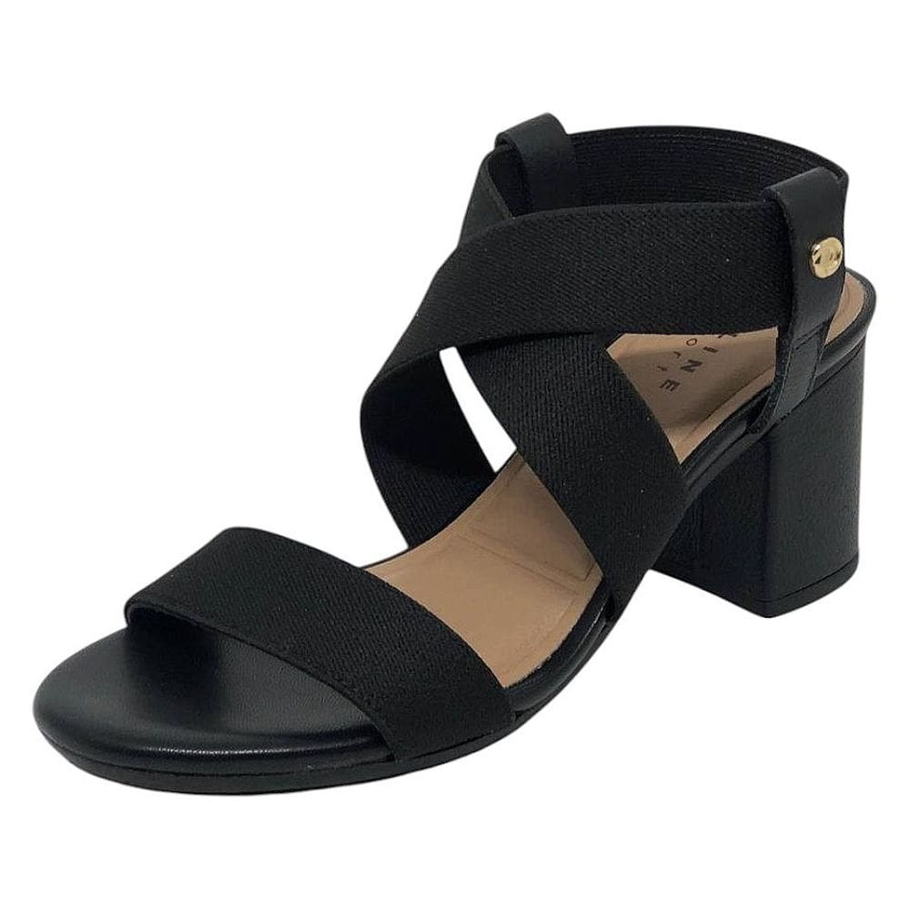 Sandália Femenina Salto Medio Elático Confortavel Lia Line