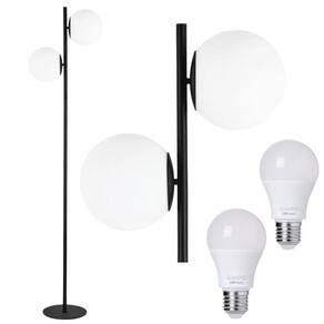 Luminária Piso Chão 162Cm Jabuticaba 2 Globos Kjtd-710-Gold