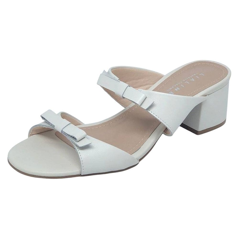 Tamanco Feminino Salto Médio Facil Calce em Couro Lia Line