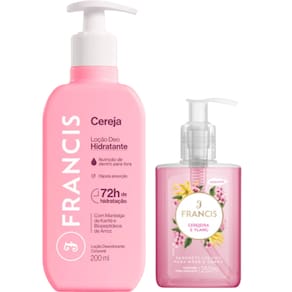 Hidratante Francis Cereja Rosa + Sabonete Líquido Francis Cerejeira e Ylang