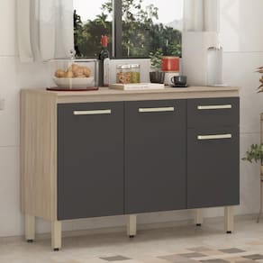 Balcão de Cozinha  3 Portas e 1 Gaveta Dama
