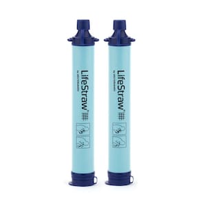 Filtro de água LifeStraw Personal para caminhadas e acampamento, pacote com 2