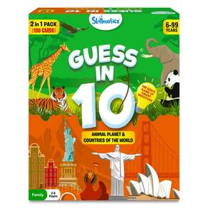 Jogo de cartas Guess in 10 Animals & Countries Skillmatics