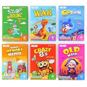 Pacote de jogos de cartas rokt&razo Upgraded Kids 6 decks com 54 cartas