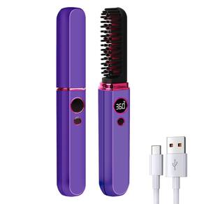 Escova de alisamento de cabelo sem fio B.ZSSY Portable com íon
