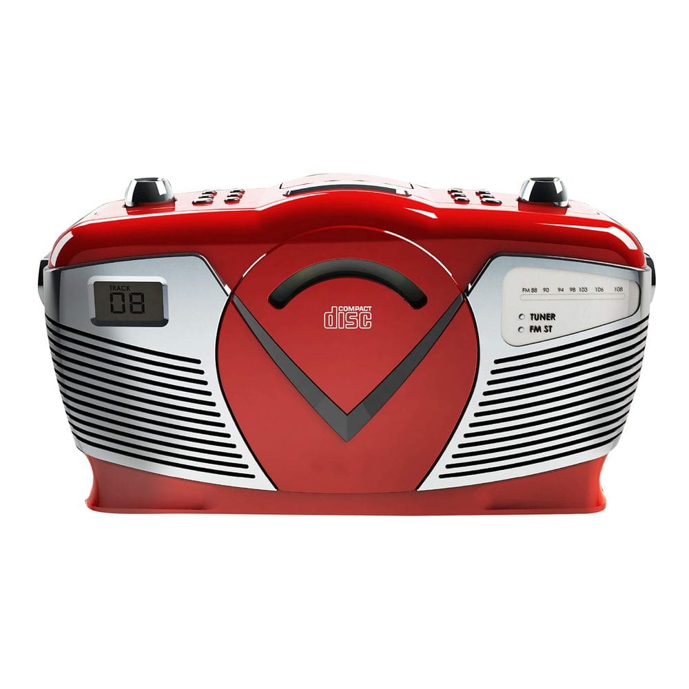 CD Boombox portátil PROSCAN Retro Style com rádio AM/FM