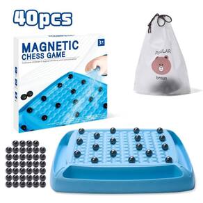 Jogo de xadrez magnético Hcusus 2024 com 40 pedras magnéticas