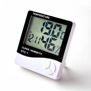 Higrômetro Digital Com Sensor De Temperatura E Relógio