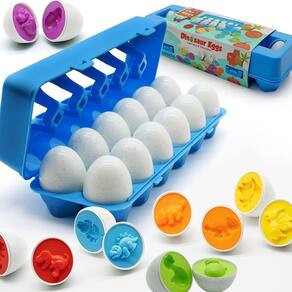 Brinquedo de ovos de dinossauro combinando MOONTOY Educational 12 unidades