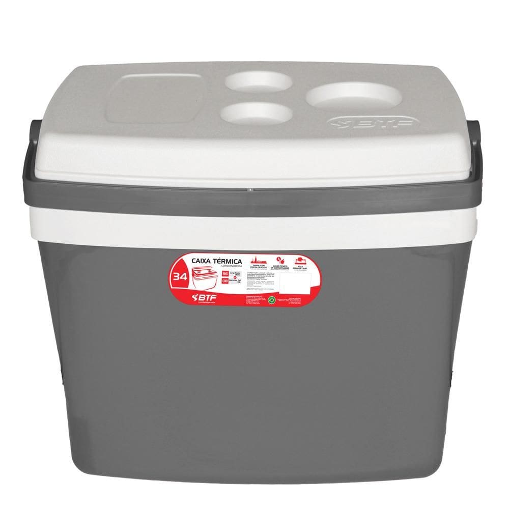 Caixa Térmica 34L Botafogo Cinza