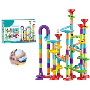 Brinquedo Blocos Montar Pista Grande Tubo Bolinhas 113 Pc