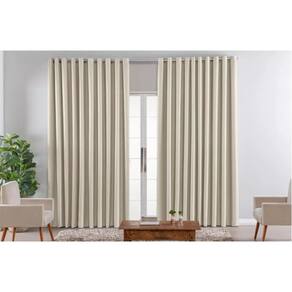 Cortina Blackout Tecido Sob Medida 4,70 X 1,70 Palha Ilhos