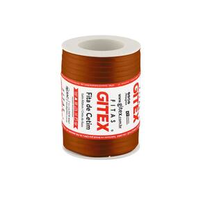 Fita Cetim 100 Metros 7mm 100% Poliéster Bronze