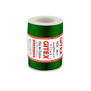 Fita Cetim 100 Metros 7mm 100% Poliéster Verde Bandeira