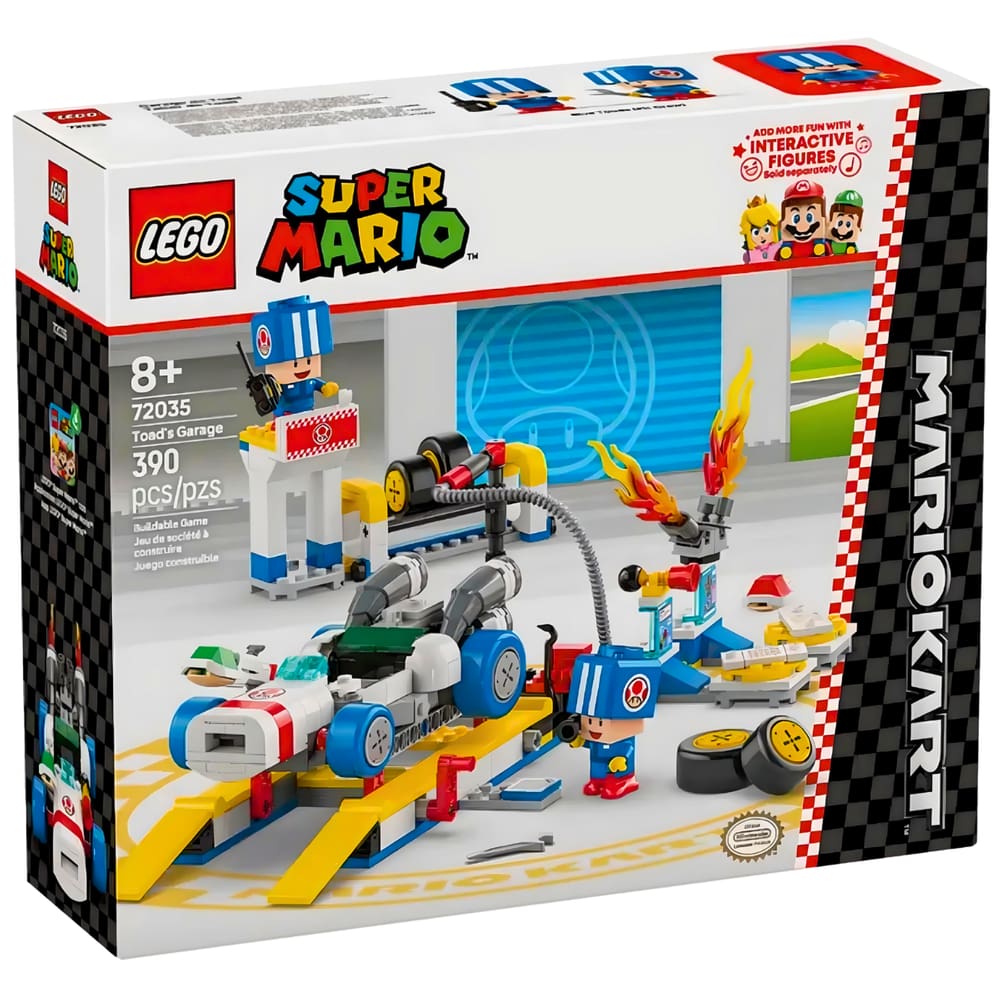 Lego Super Mario Bros Mario Kart Garagem do Toad 72035