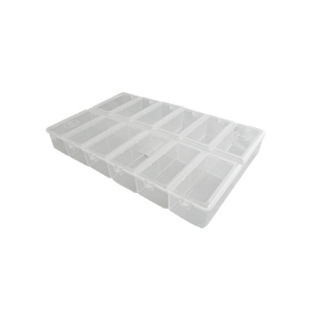 Estojo Pesca HI Industrial ES-12-N Polipropileno 12 Divisões 27,5x17,5x3,5cm