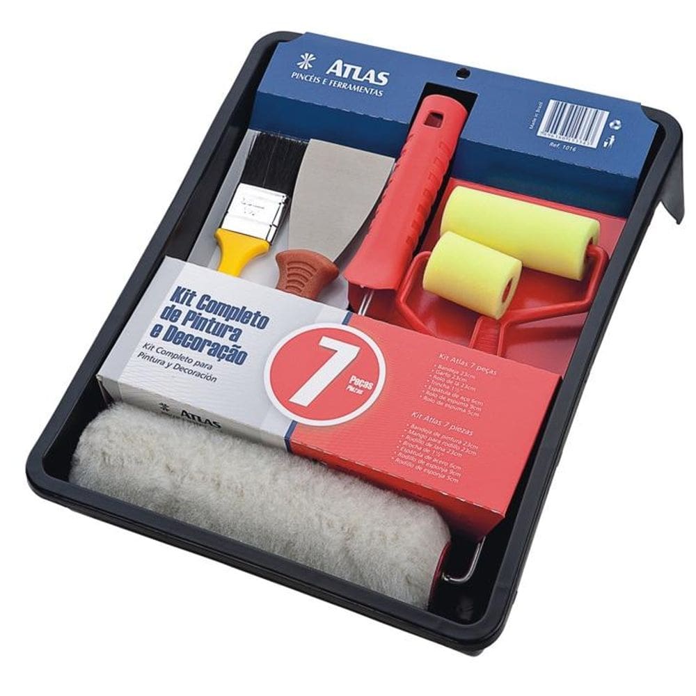 Kit para Pintura Atlas, 23 cm - 7 Peças