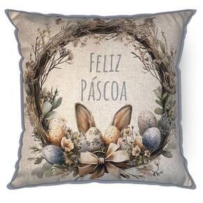 Almofada Raizes Do Ninho Feliz Páscoa 499145 43x43cm