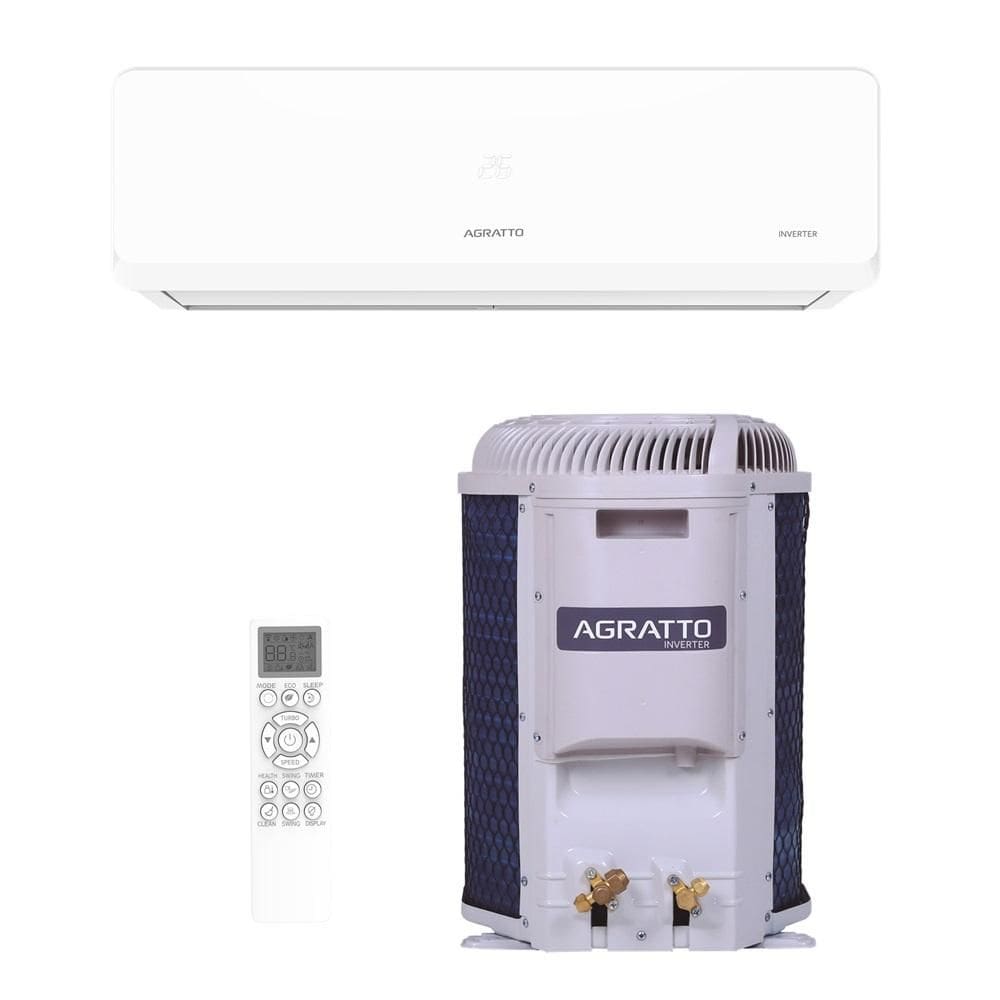 Ar Condicionado Split Agratto Hi Wall Fit Top Inverter 12.000 Btu/h Frio Monofasico Branco FICST12F-02 - 220V