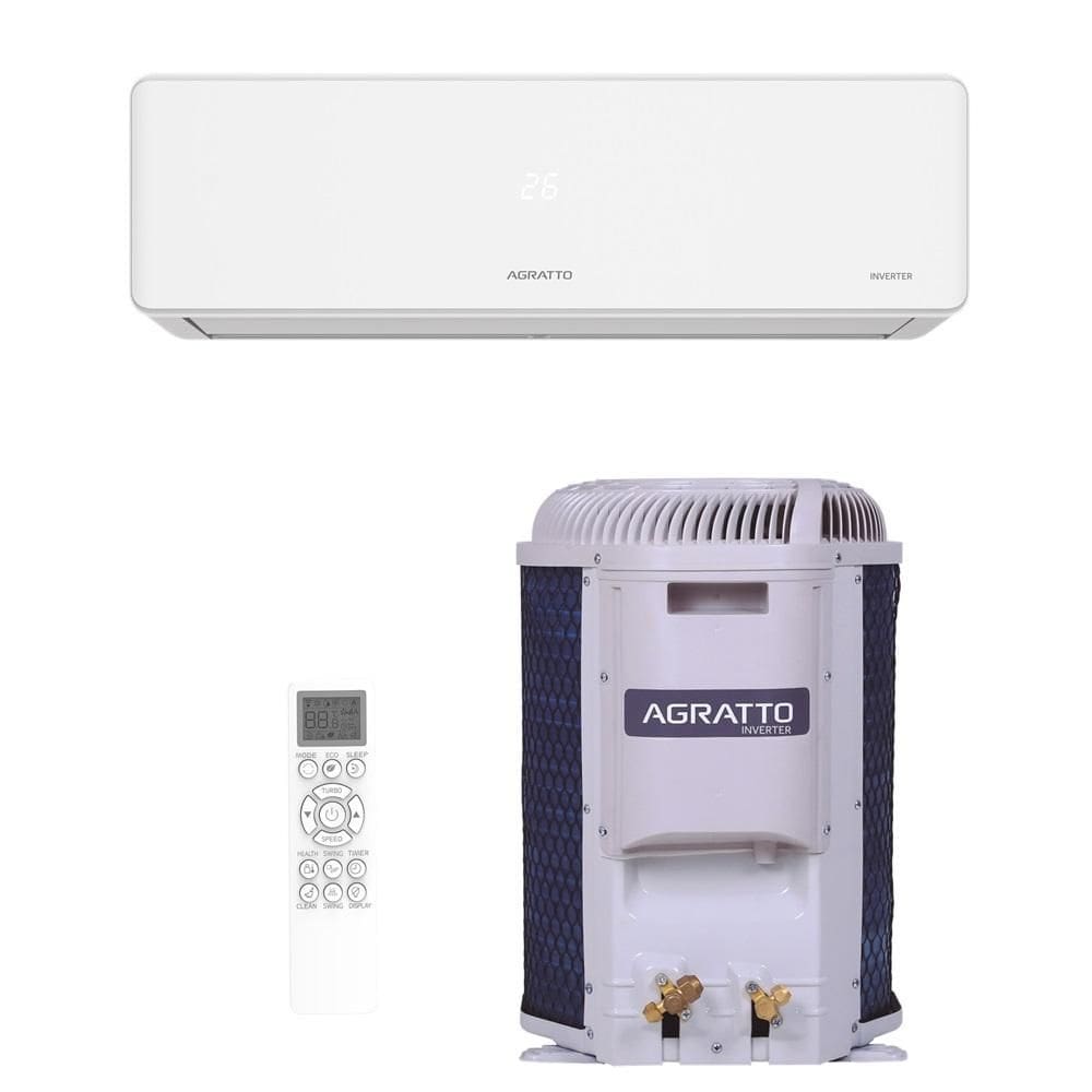 Ar Condicionado Split Agratto Hi Wall Fit Top Inverter 9.000 Btu/h Frio Monofasico Branco FICST9F-02 - 220V