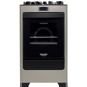 Fogão Dako 4 Bocas com Mesa de Vidro Mega Chama Supreme Timer Glass Titanium Bivolt